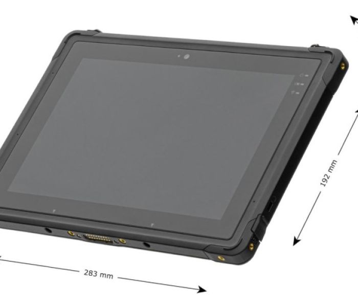 Das RUGGED Tab 10 N100 Pro mit Abmessungen (Foto: GRAEF Medien GmbH)